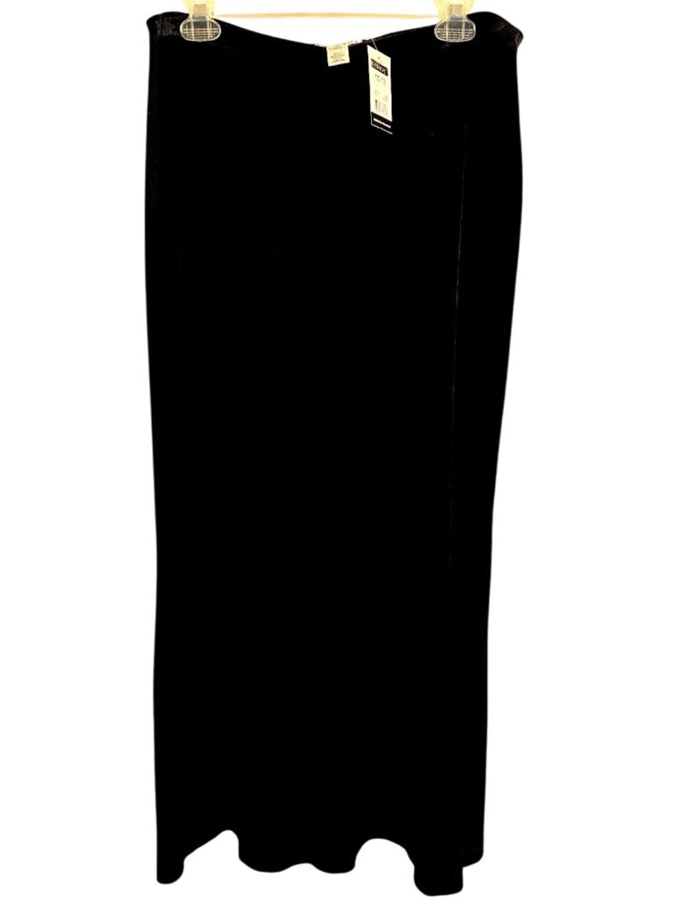 George Women's Black Velvet Whimsigoth Goth Witchy Maxi Skirt US 12 NWT